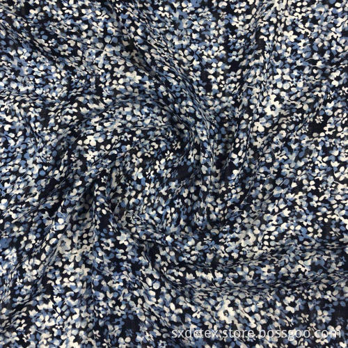 Woven Viscose Slub Check Dobby Floral Printed Fabric